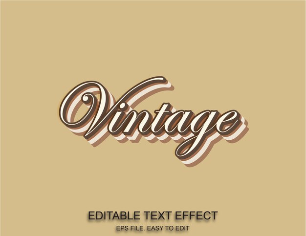 Vintage text effect