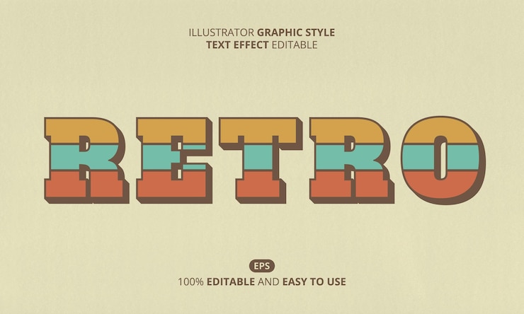 Vector vintage text effect
