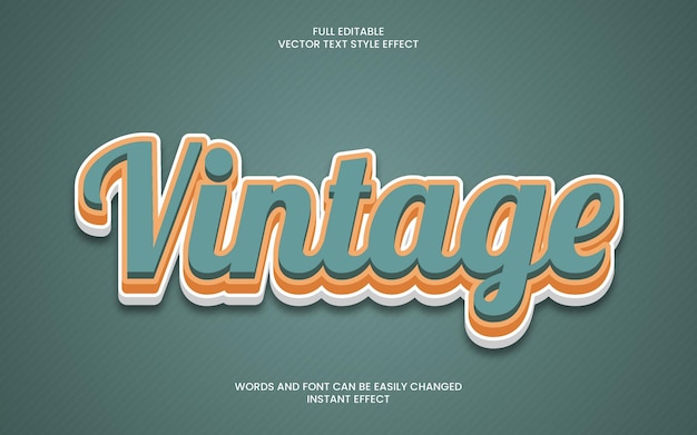 Vector vintage text effect