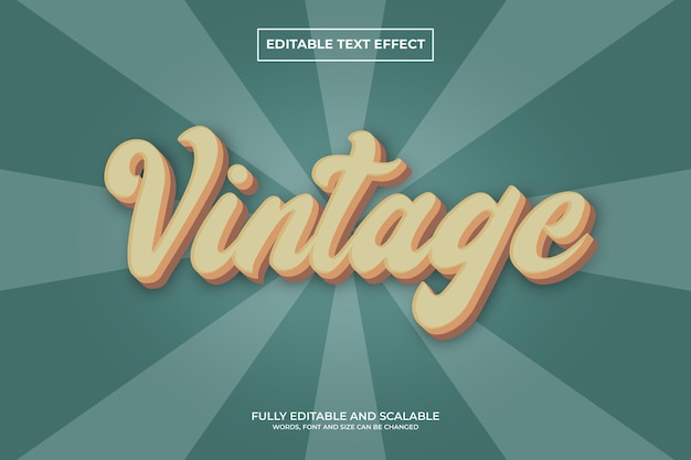 Vintage text effect