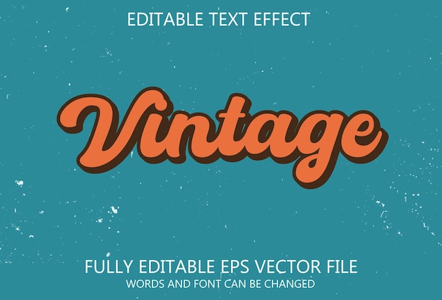 Vintage text effect