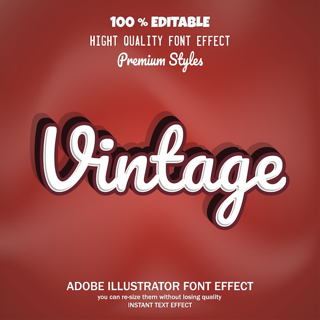 Vintage text,  font effect