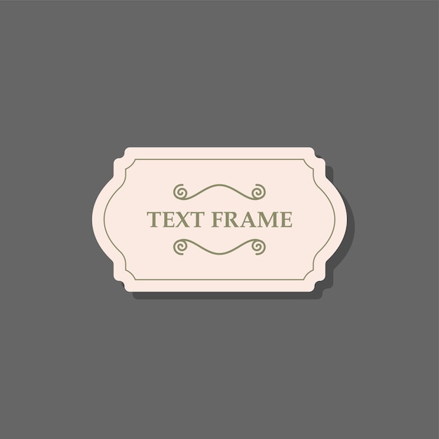 Vector vintage text frame for invitation