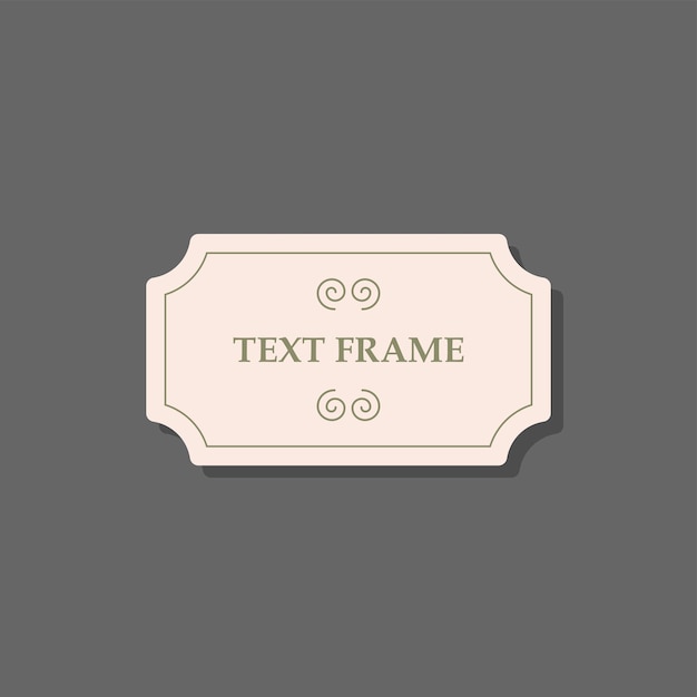 Vector vintage text frame for invitation