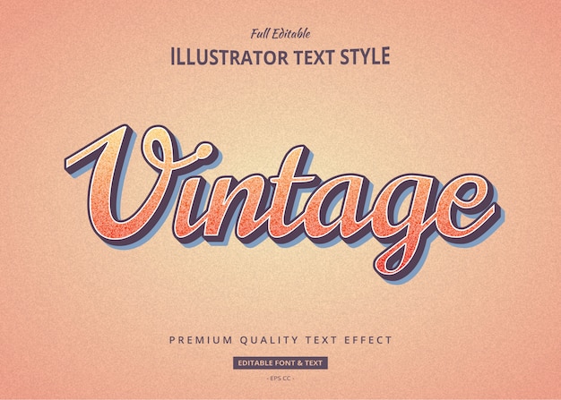 Vintage text style effect