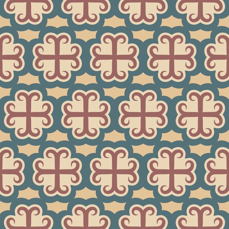 Vector vintage texture geometric seamless pattern