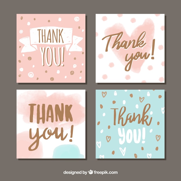 Vintage thank you card set