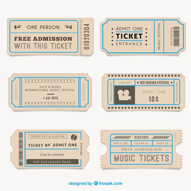 Vintage tickets collection