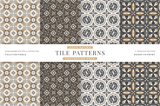 vintage tile patterns collection 5