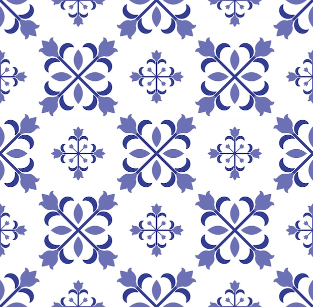 Vintage tile seamless pattern design