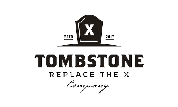 Design del logo tombstone vintage