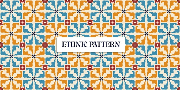 Vector vintage traditional ornamental ethnic seamless pattern