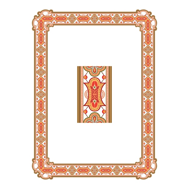 Vector vintage traditional realistic black and color frames set on white background isolated vector illustration