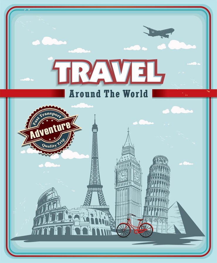 Vintage travel poster design