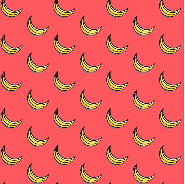 vintage tropical cute banana pattern