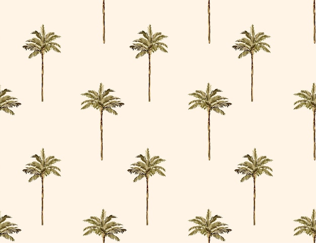 Vettore palme tropicali vintage motivo senza cuciture su sfondo rosa chiaro carta da parati esotica della giungla