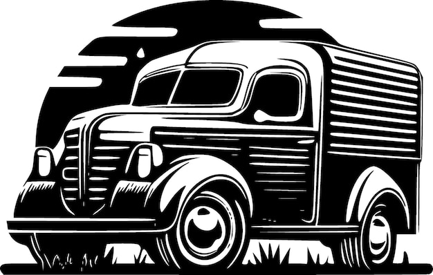 Vintage Truck High Quality Vector Logo Vector illustration ideal for Tshirt graphic