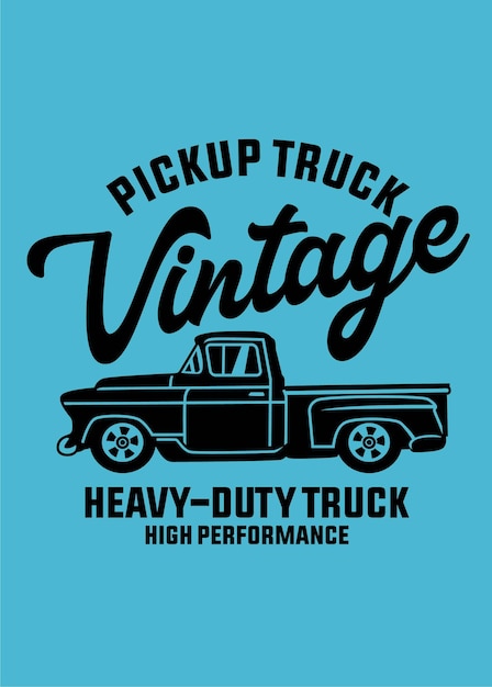 Vector vintage truck
