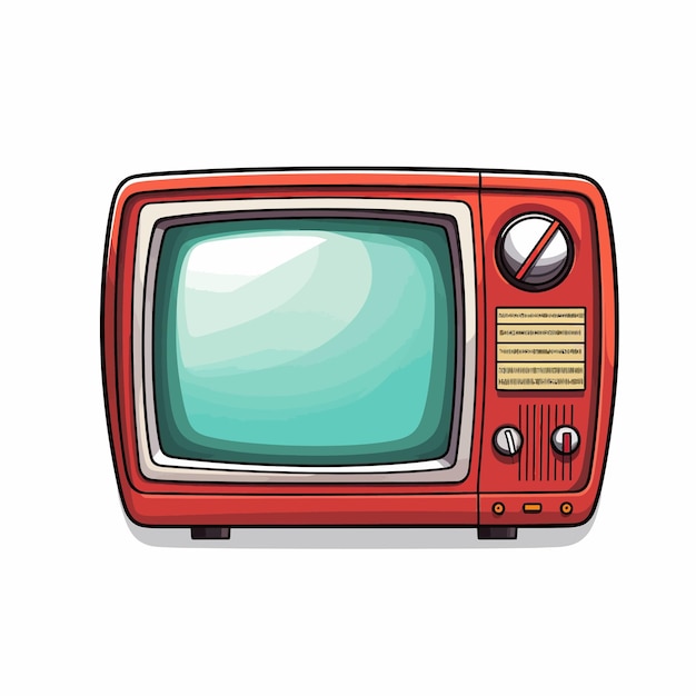 vintage tv set vector