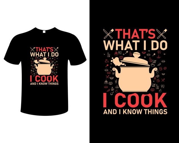 Vintage typografie T-shirt ontwerp vector illustratie sjabloon koken