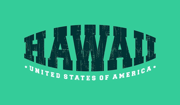 Vintage typography college hawaii for graphic tee t shirt and sweatshirt