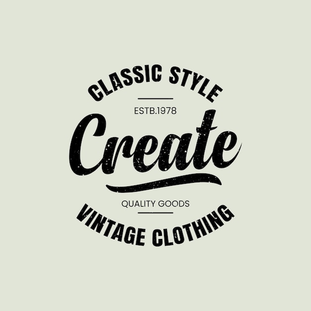 Vector vintage typography t shirt label