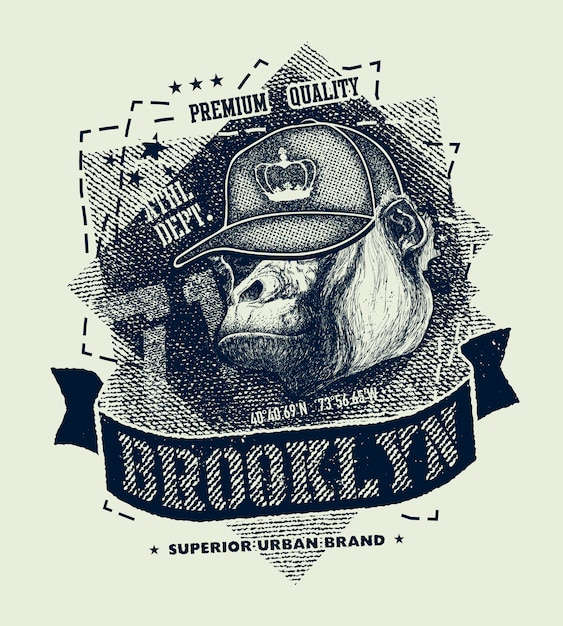 Vintage urban typography vector illustration