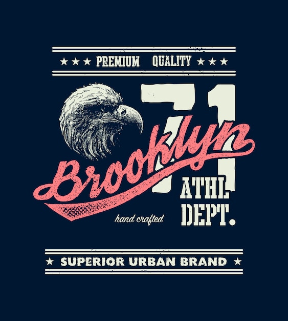 Vintage urban typography with eagle head