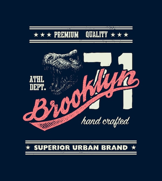 Vector vintage urban typography with skull