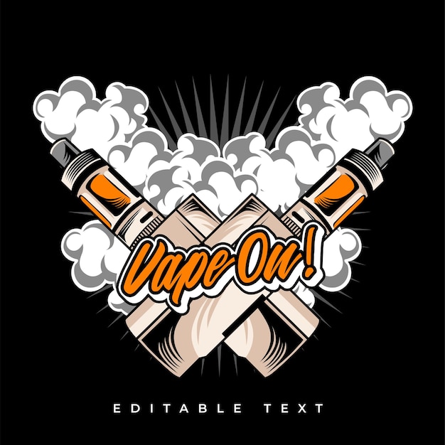 Vintage vape vector illustration