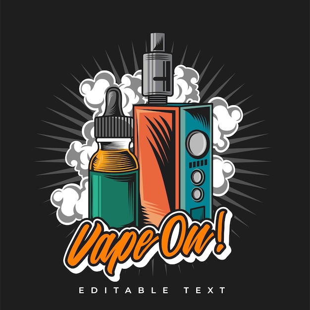 Vector vintage vape vector illustration