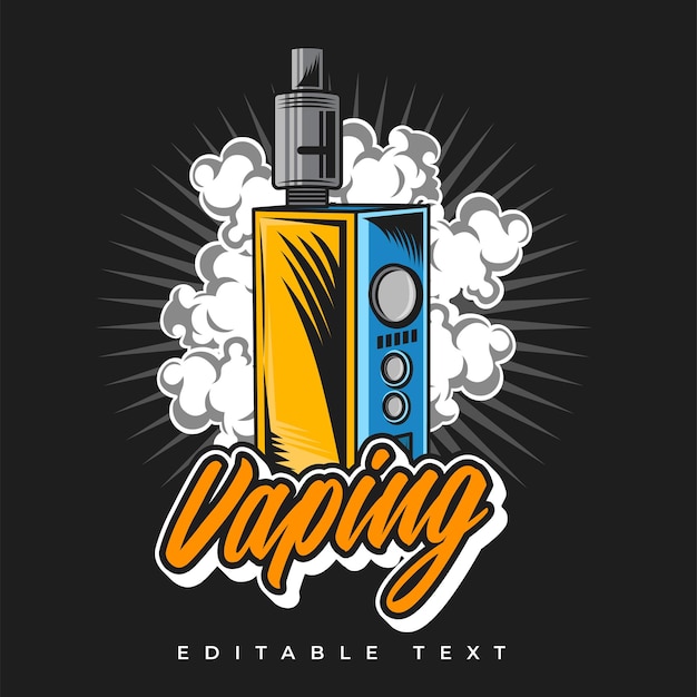 vintage vape vector illustration