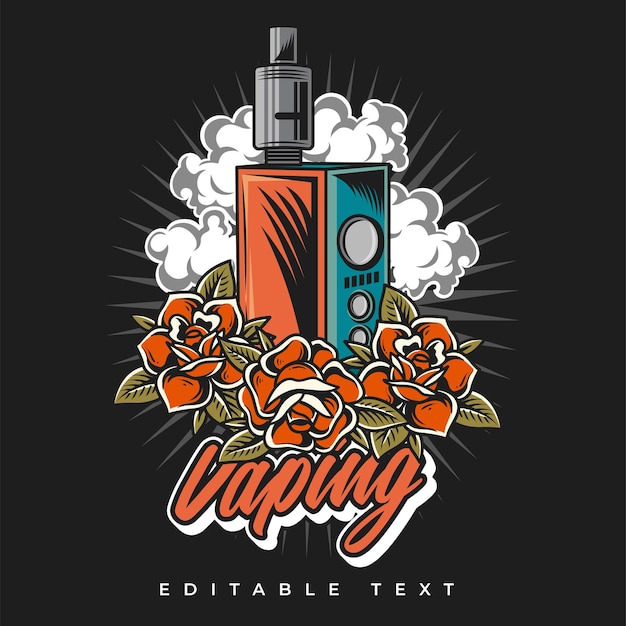 Vector vintage vape vector illustration