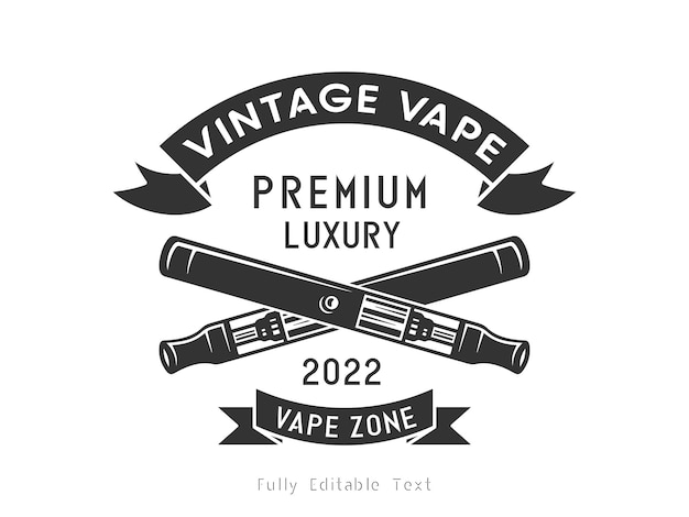 Vintage vaping logo, vape shop logotypes