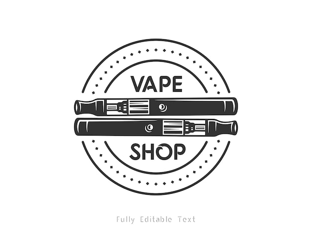 Vintage vaping logo, vape shop logotypes