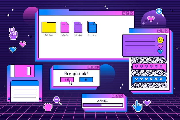 Vintage vaporwave achtergrond