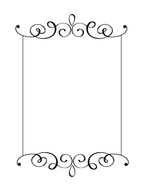 Vintage vector decorative hand drawn frame and borders Design illustration for book