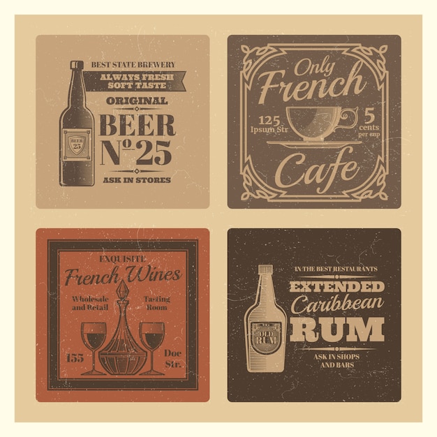 Vintage vector design for cafe, bar, restaurant