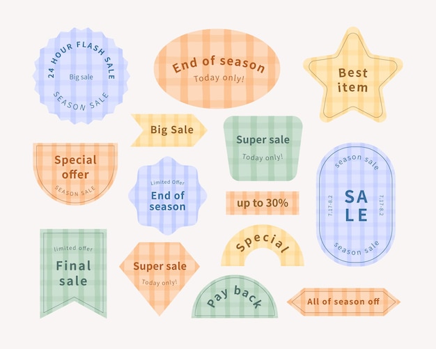 Vector vintage vector labels set