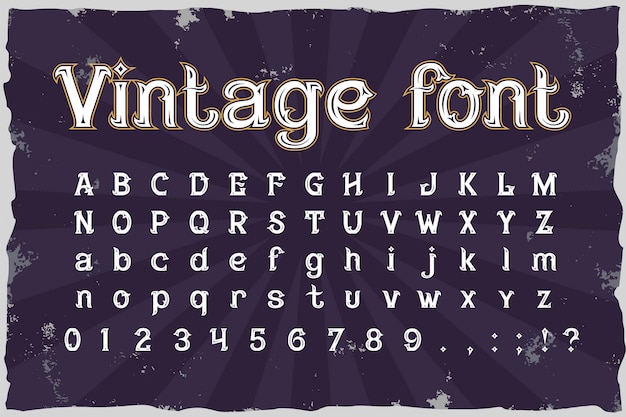 Vector vintage vector typeface for logo