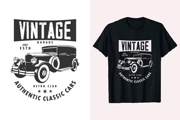 vintage vehicle car tshirt design old cars vector graphic classic car graphic