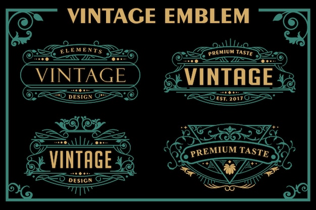 Vector vintage victorian emblem