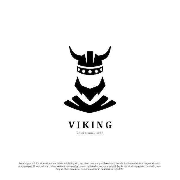 Vintage Viking logo ontwerp vectorillustratie