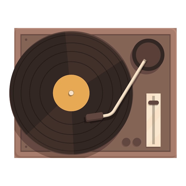 Vintage vinyl platenspeler illustratie