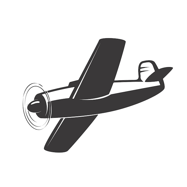 Vintage vliegtuig illustratie op witte achtergrond. elementen voor logo, label, embleem, teken. illustratie