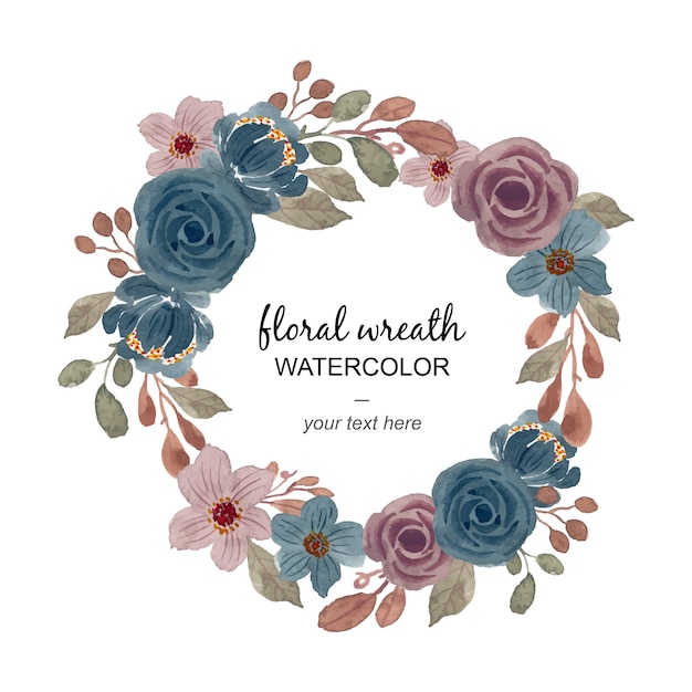 vintage watercolor floral wreath