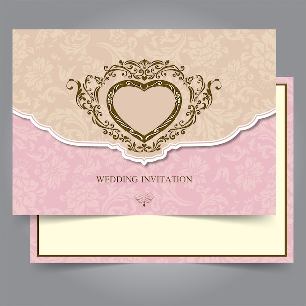 Vintage Wedding invitation border and frame template