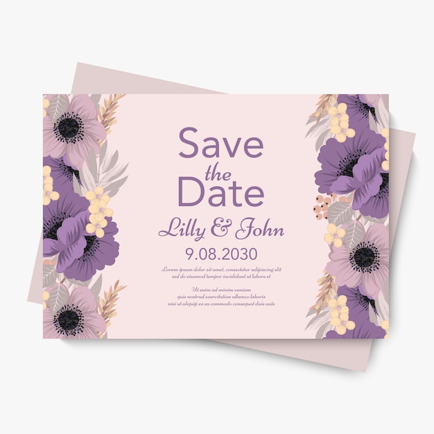 Vintage wedding invitation template