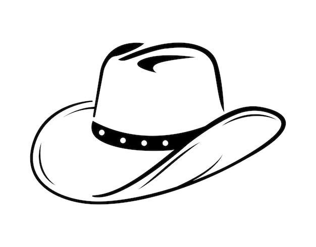 Vintage westerse cowboyhoed vectorillustratie