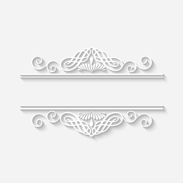 Vector vintage white paper frame